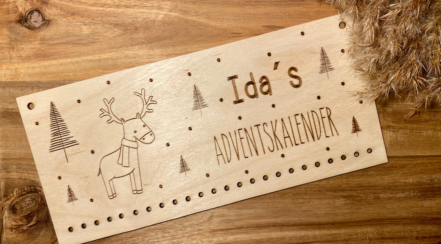 Personalisierter Adventskalender aus Holz