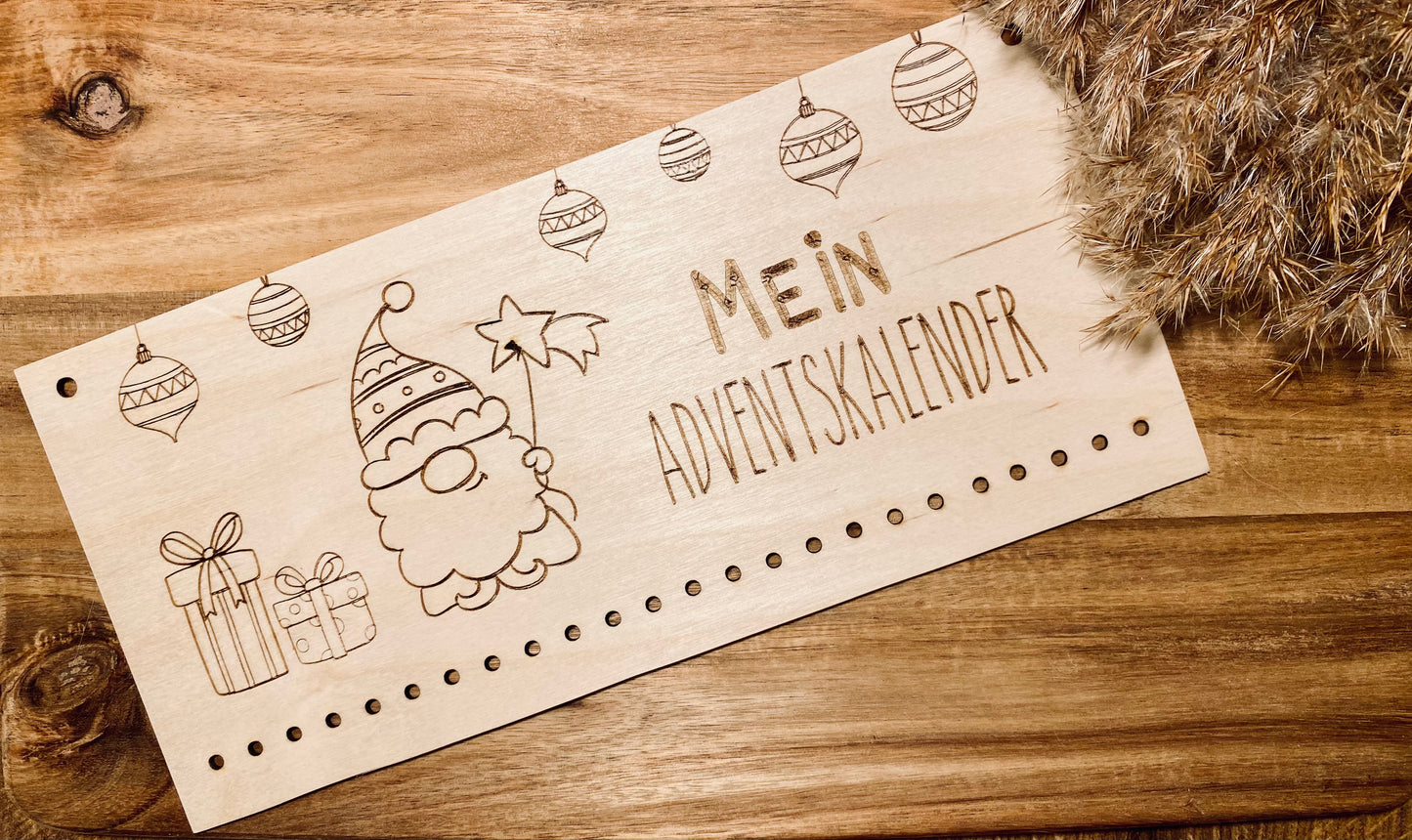 Personalisierter Adventskalender aus Holz