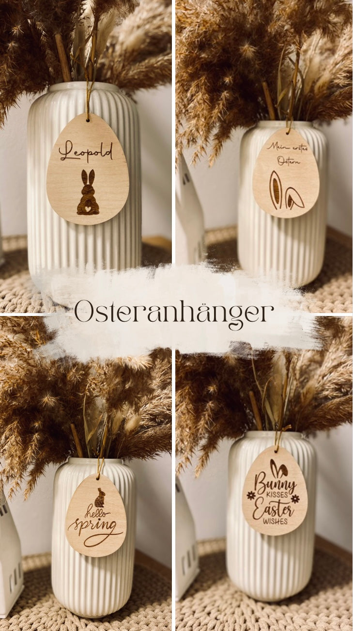 Osteranhänger "Ei" aus Birkenholz, 10cm hoch